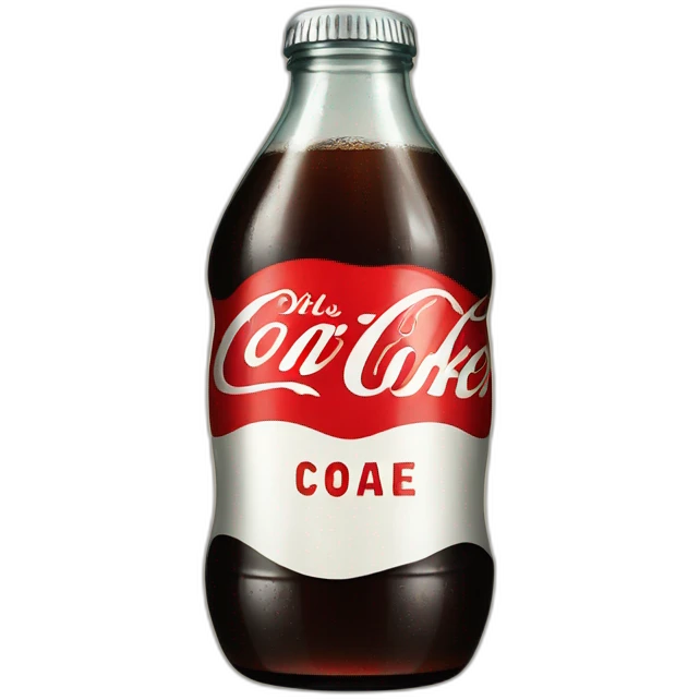 Vintage glass Diet coke emoji