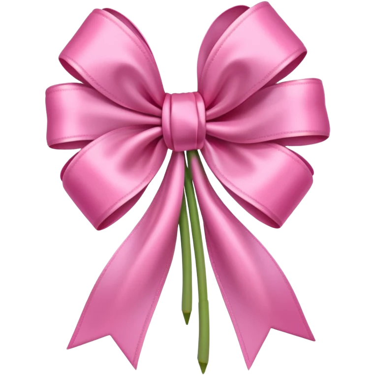 Pink tulips with a bow emoji