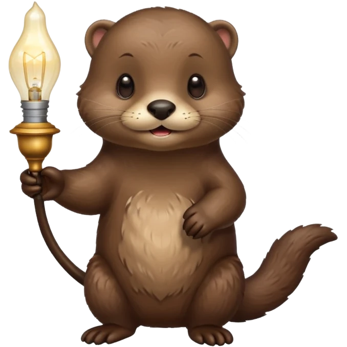 otter holding one lamp emoji
