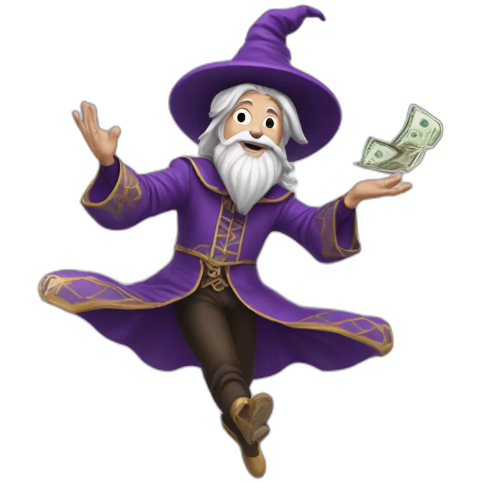wizzard making money levitate emoji