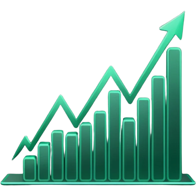 dark green growth graph emoji