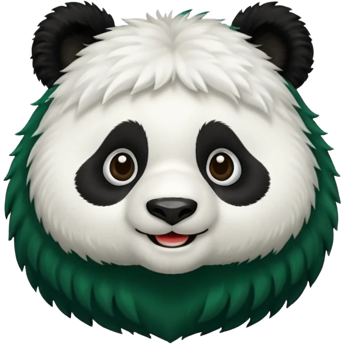 make a cute dark green panda emoji emoji