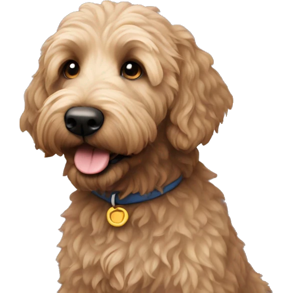 Black golden doodle emoji