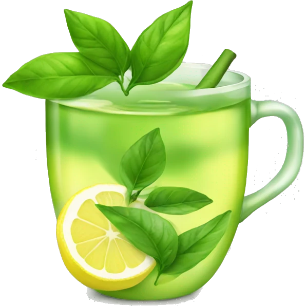 Green tea with lemon  emoji