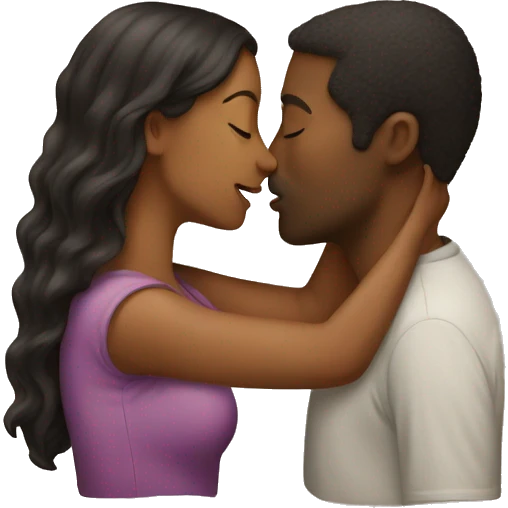 Two people kissing emoji