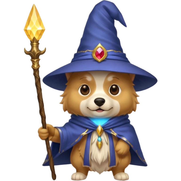 Dog wizard emoji
