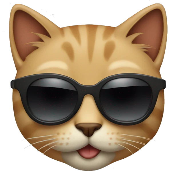 Cat with sunglasses emoji