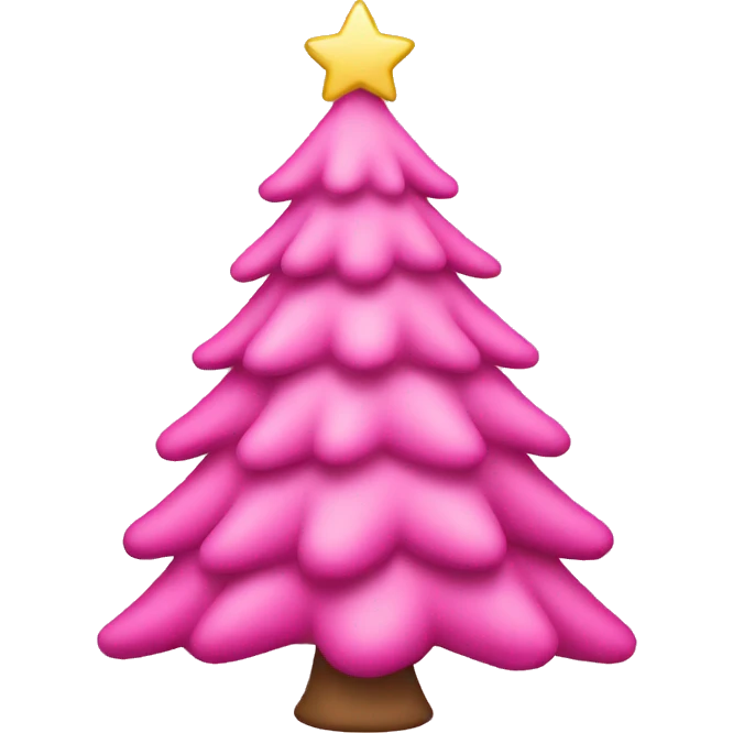 Pink Christmas tree emoji
