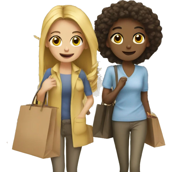 friends shopping  emoji