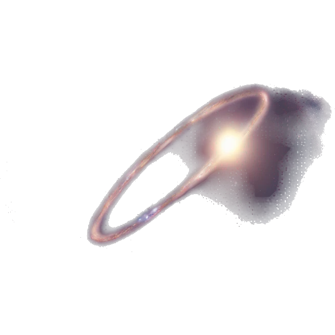 heart shape galaxy with orbit ring  emoji