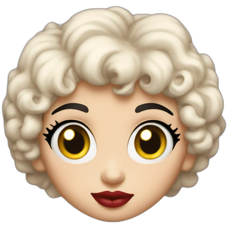 Betty boop character big head emoji