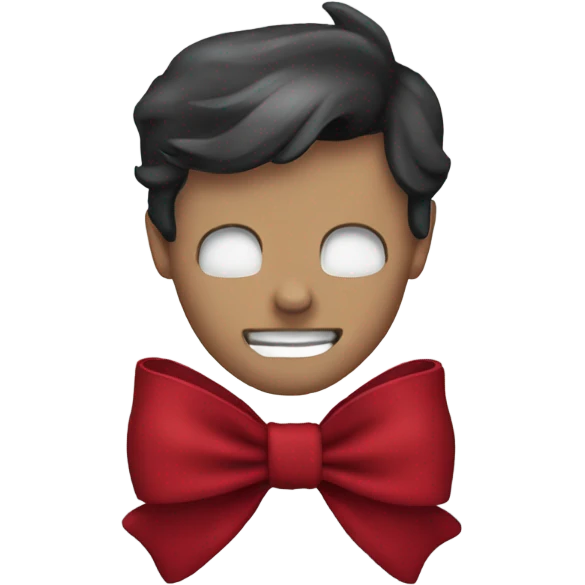 dark red bow emoji