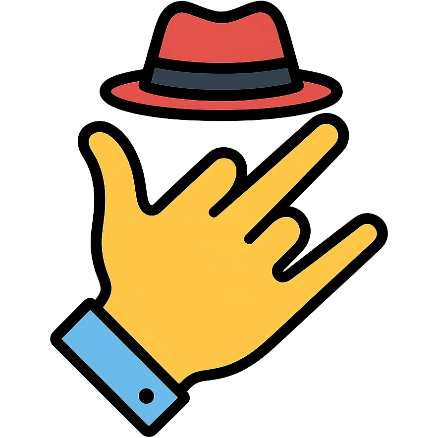 gangster hand gesture color outline icon style emoji