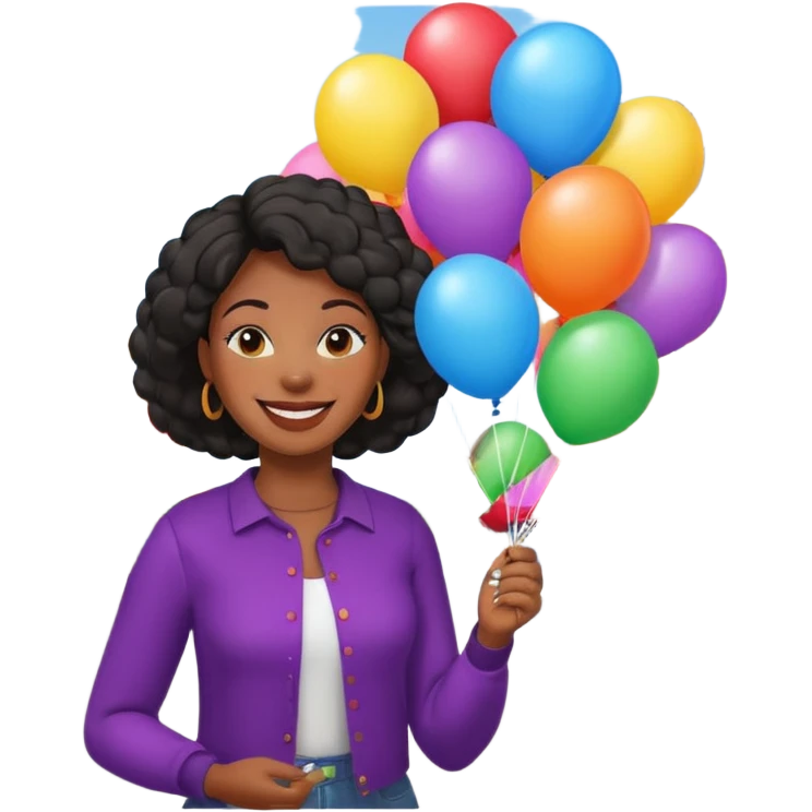 Street Balloon Seller black woman  emoji