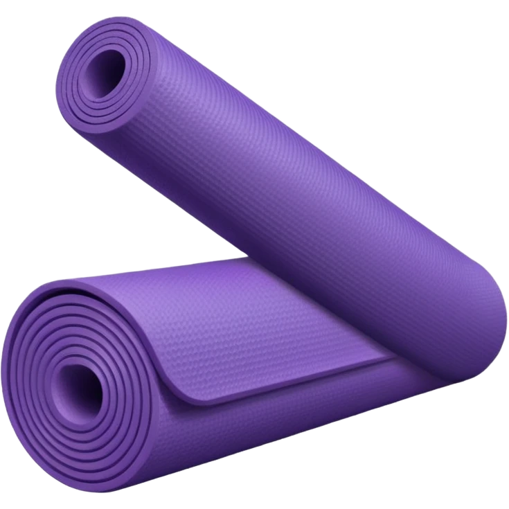 purple yoga mat rolled up emoji