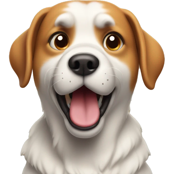 a dog who is shocked  emoji