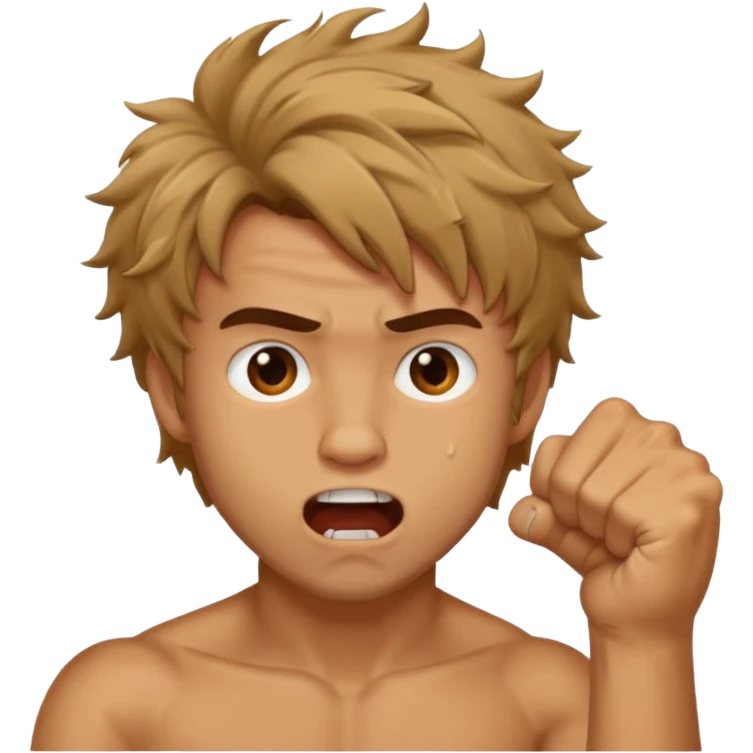 Guy biting his fist emoji