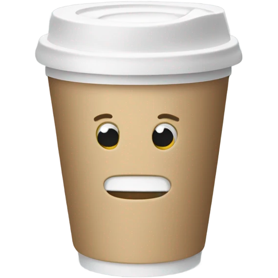 White coffee cap to go emoji