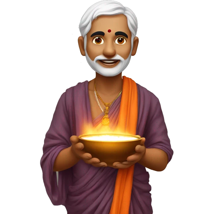 Hindu priest doing ganga aarti Varanasi  emoji