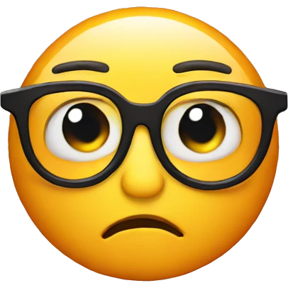 Eye roll with glasses emoji