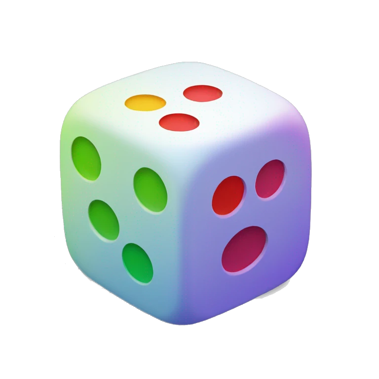 dice colourful.

 emoji