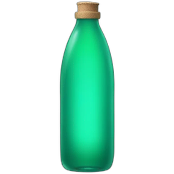 bottle with green water emoji