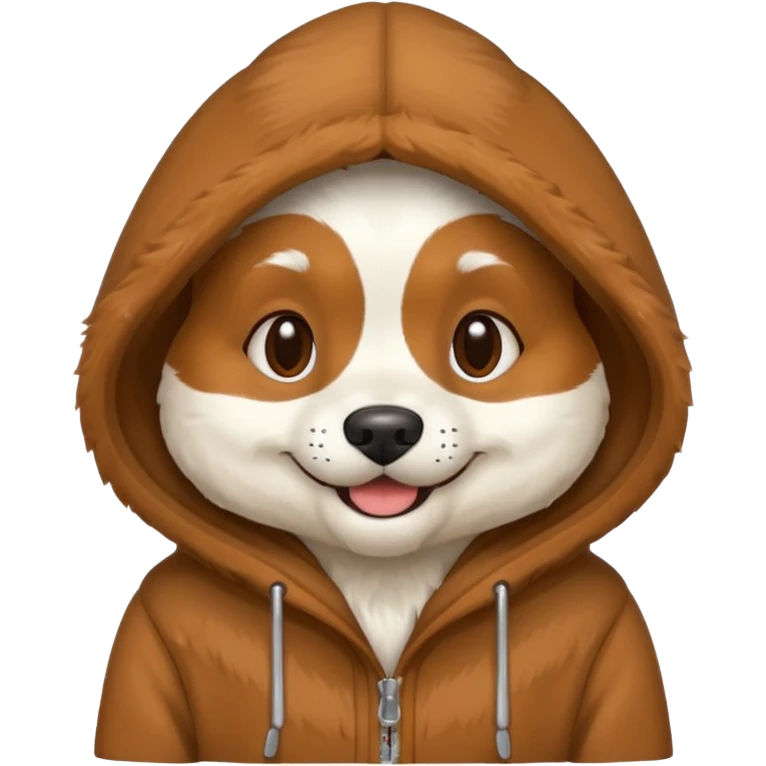 Dog wearing a hoodie emoji