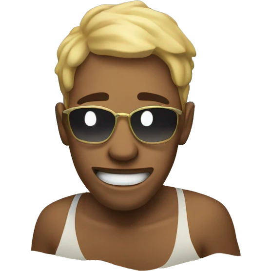 Drunk on a beach  emoji