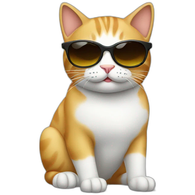 Cat with sunglasses emoji