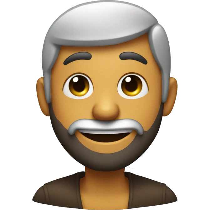 emoji shaking own beard and smile emoji