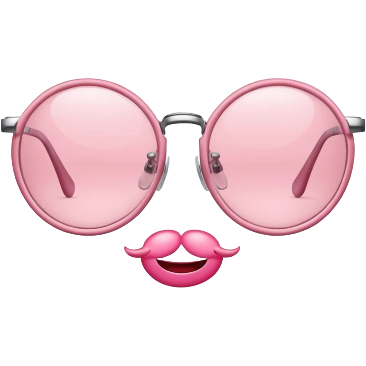 Rose pink glasses emoji
