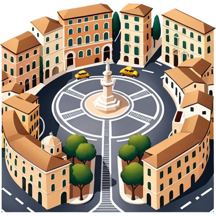piazza di spagna view from up above
no square style no frame png style 
no squared only building emoji