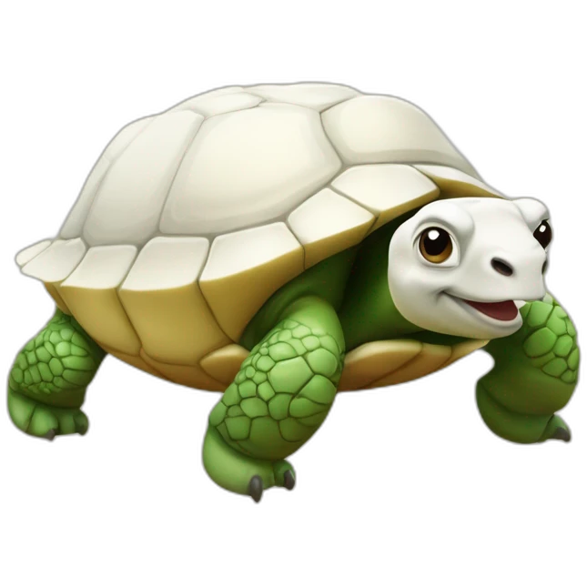 Une chèvre sur une tortue emoji