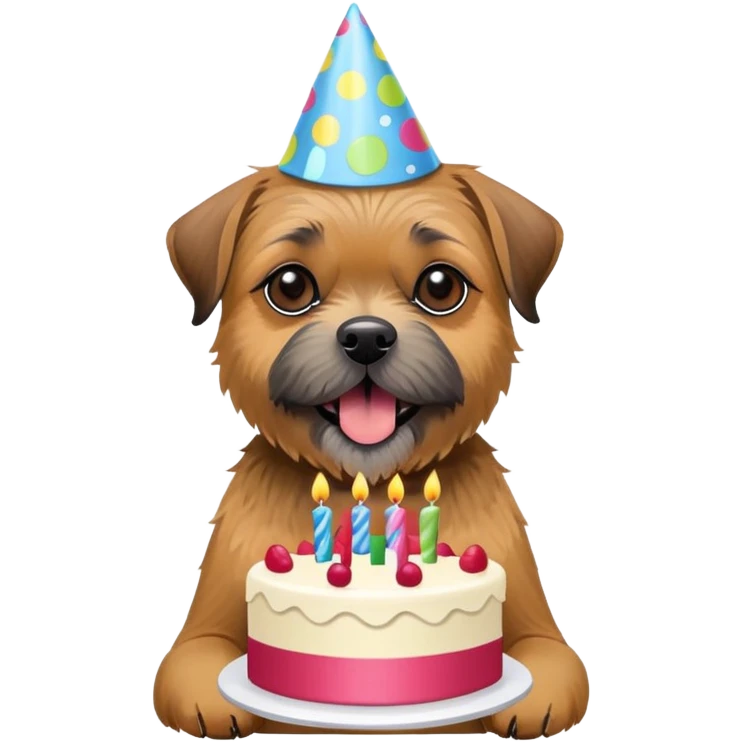 Border terrier birthday emoji