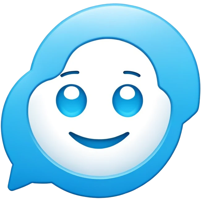 Skype app logo emoji