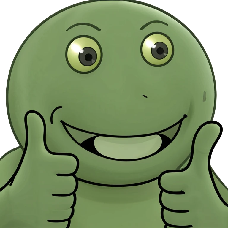Smiley face with thumbs up emoji