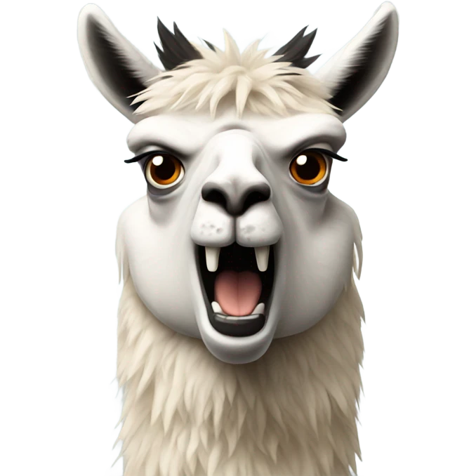 Angry llama emoji