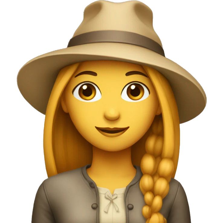 Girl wearing long hat  emoji