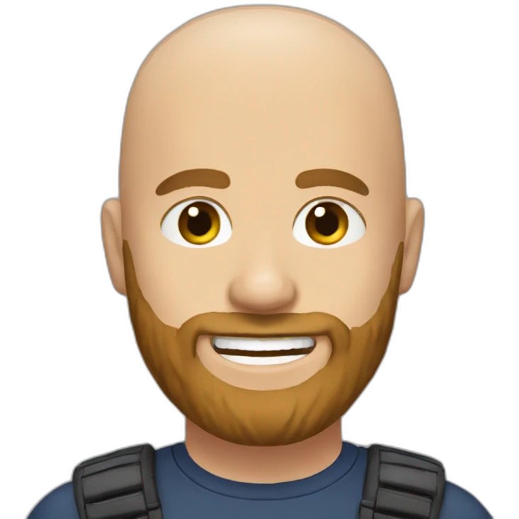 Andrew Tate bald beard emoji