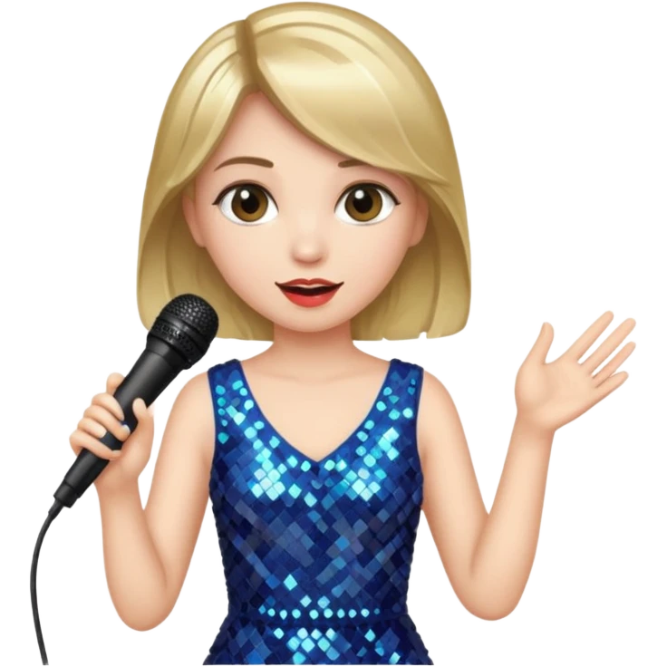 girl in blink dress, holding a mic



















 emoji