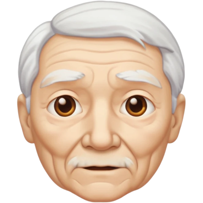 hazle mas arrugas , cabello blanco emoji