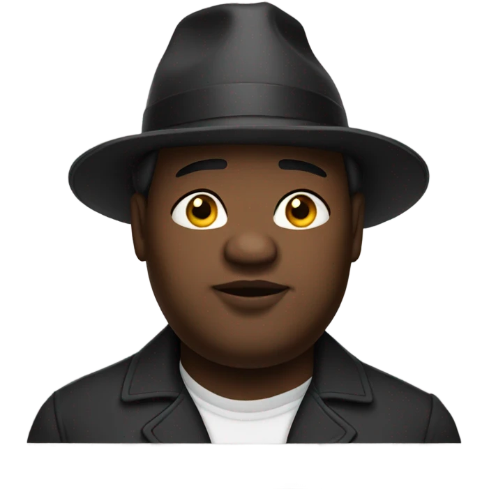 Fat black man with hat emoji