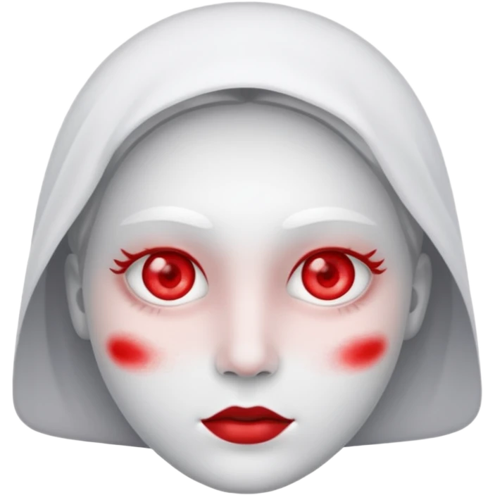 White powder in front of him with red ish eyes emoji