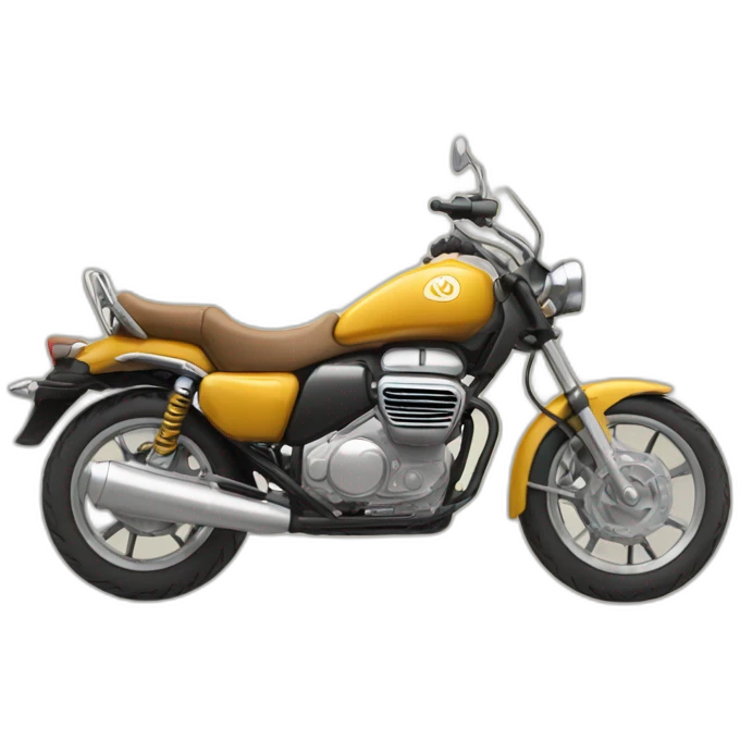 un cerf sur une moto emoji