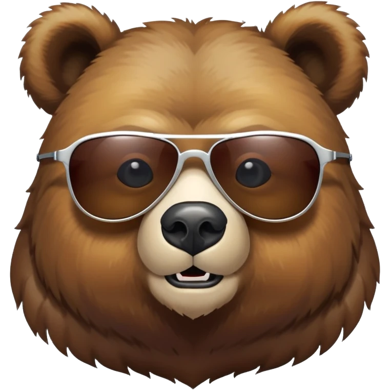 Bear with sungpasses emoji