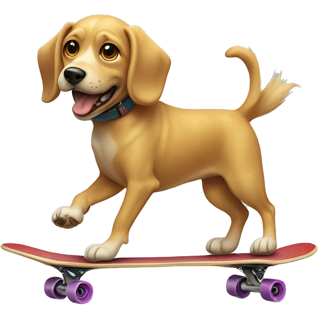 Śremie dog on a skateboard emoji