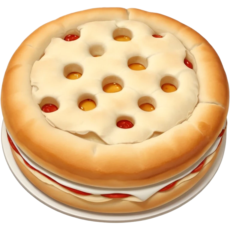 round focaccia white without seasoning emoji