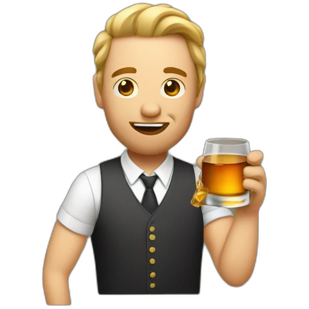 drunk drinking whisky emoji