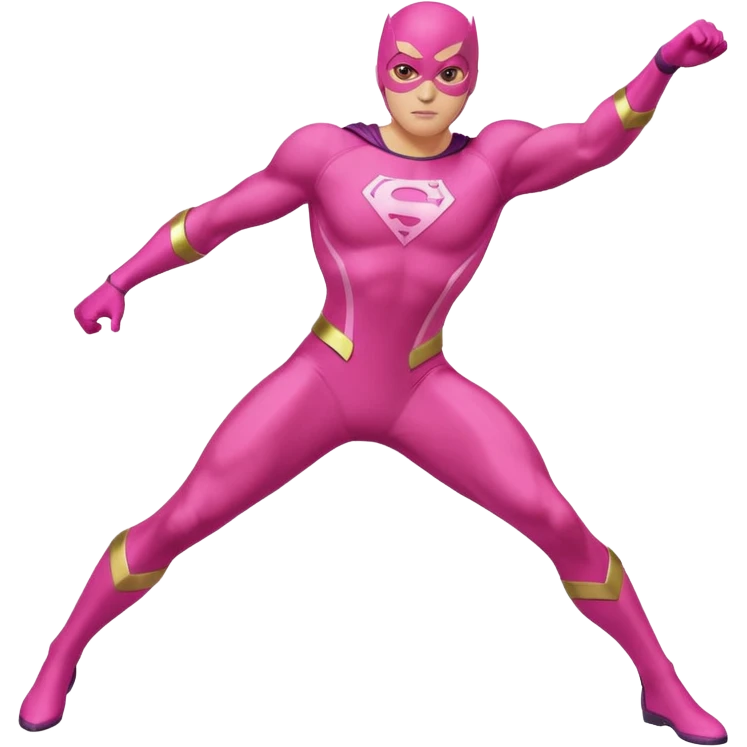 pink superhero costume emoji