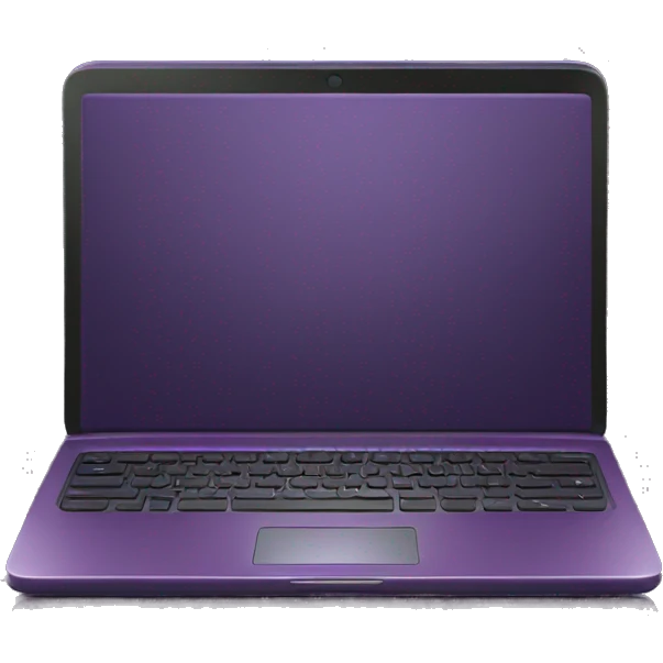 Dark plum purple laptop with black keyboard  emoji